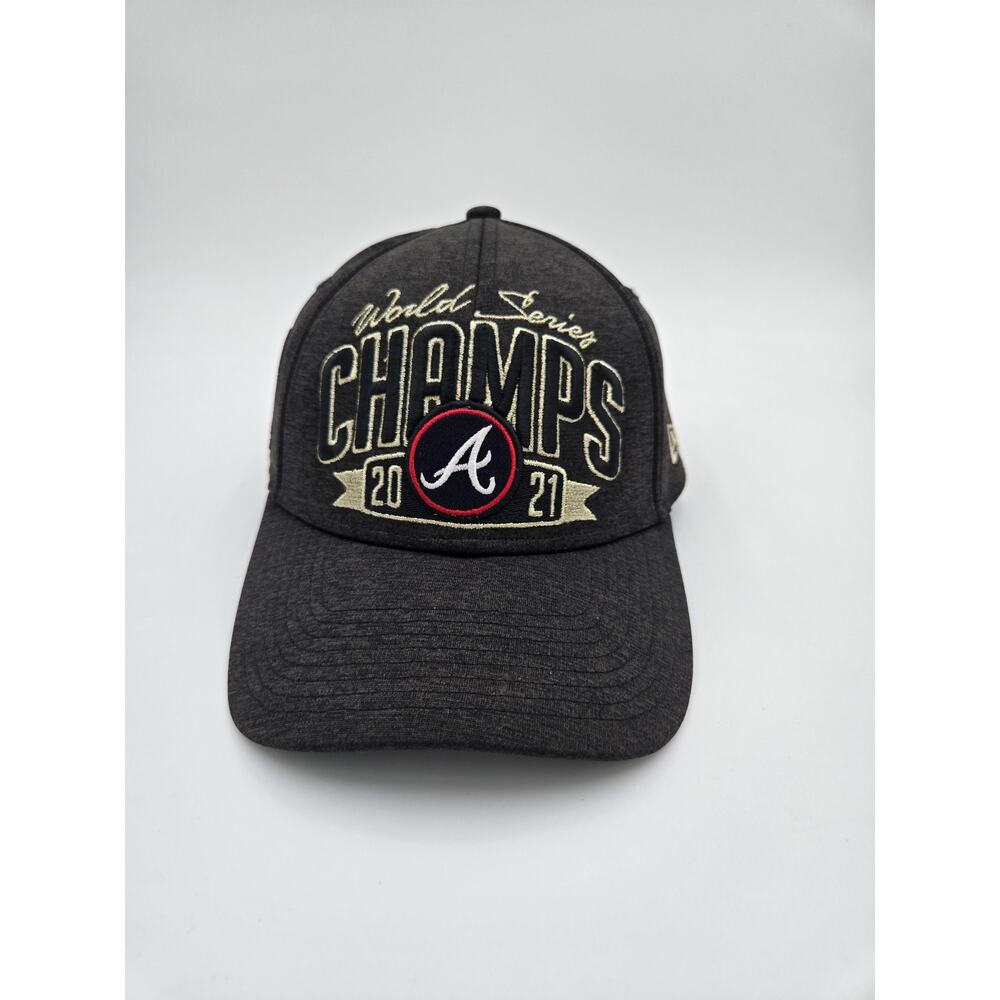 New Era 9FORTY Atlanta Braves 2021 World Series Champs Hat Gray MLB Cap